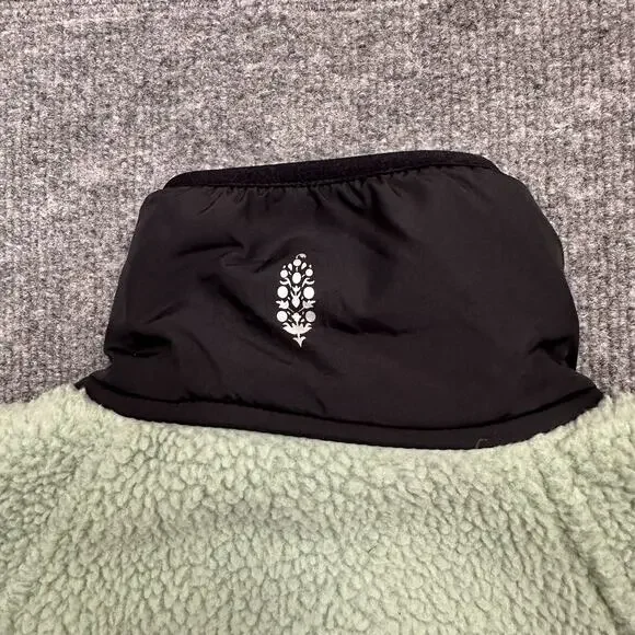 Free People FP Movement Women XS Hit The Slopes Aqua Haze Pullover Fleece Jacket - Picture 3 of 10